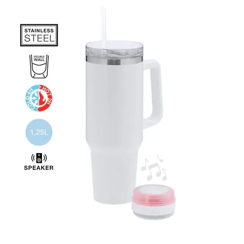 Taza térmica con altavoz Bluetooth 5.3 y luces LED ref 21349 - 1