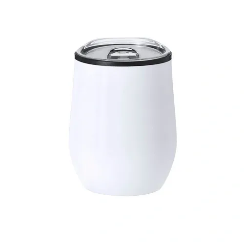 Vaso térmico acero inox con dosificador fácil apertura ref 21427 - Blanco