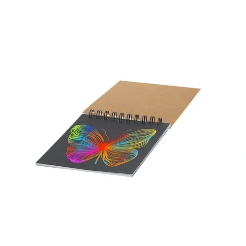 Libreta A6 con hojas negras y rascador ergonómico ref 21453 - 03
