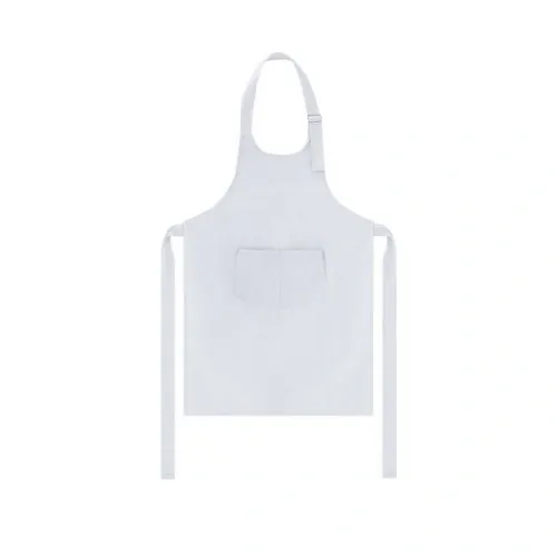 Delantal infantil con bolsillo doble y ajuste cromado ref 21459 - Blanco