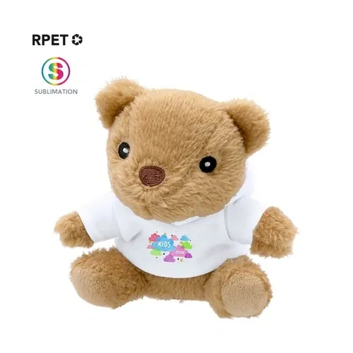 Oso de peluche suave en RPET con sudadera personalizable ref 21465