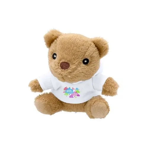 Oso de peluche suave en RPET con sudadera personalizable ref 21465