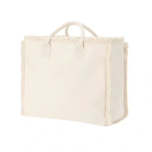 Bolsa de algodón con flecos y cierre de cremallera ref 21492 - 02