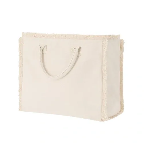 Bolsa de algodón con flecos y cierre de cremallera ref 21492 - 03