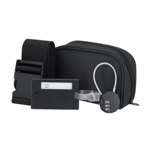 Set de viaje sostenible con candado y cinta ajustable ref 21507
