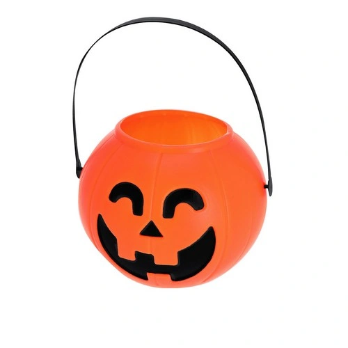 Cesta de Halloween en forma de calabaza con asa cómoda ref 21526