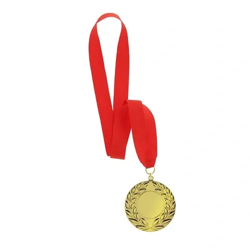 Medalla metálica dorada con marcaje láser ref 21541 - 02