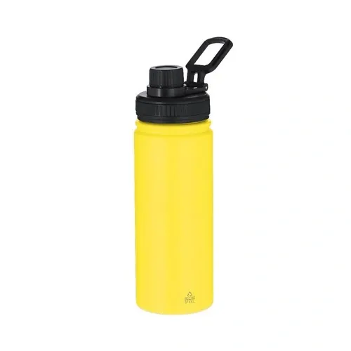 Bidón de Acero Inox Reciclado con Asa Ajustable ref 21555 - Amarillo