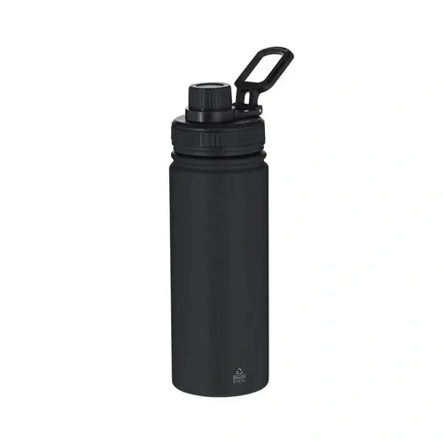 Bidón de Acero Inox Reciclado con Asa Ajustable ref 21555 - Negro
