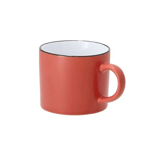 Taza de cerámica mate con detalle negro 400 ml ref 21561 - 05