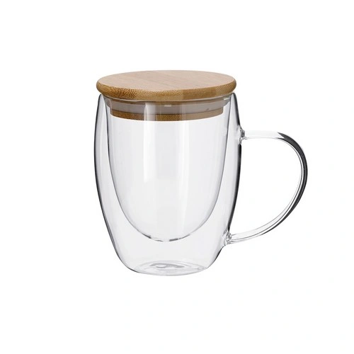 Taza térmica de cristal de borosilicato con tapa hermética ref 21563