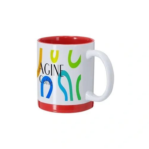 Taza de cerámica para sublimación con detalles de color ref 21565 - 07