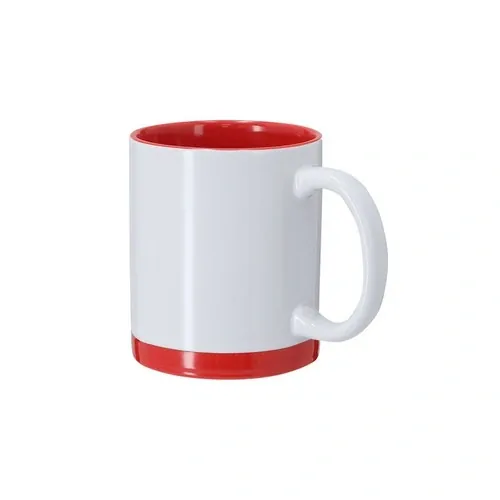 Taza de cerámica para sublimación con detalles de color ref 21565 - 08