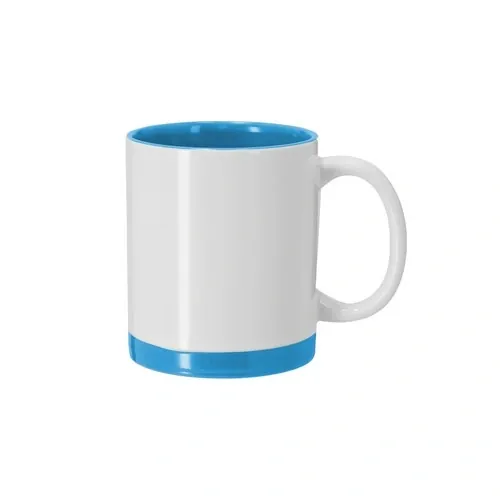 Taza de cerámica para sublimación con detalles de color ref 21565 - Azul