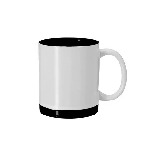 Taza de cerámica para sublimación con detalles de color ref 21565 - Negro