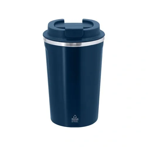 Vaso térmico de acero reciclado con dosificador fácil ref 21566 - Marino
