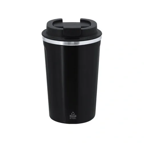 Vaso térmico de acero reciclado con dosificador fácil ref 21566 - Negro