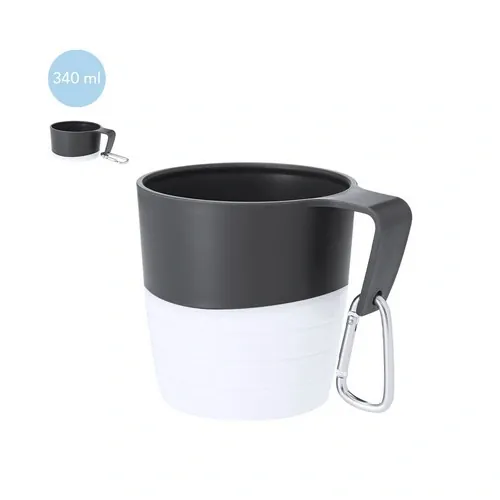 Taza plegable de silicona con mosquetón para fácil transporte ref 21567 - 00
