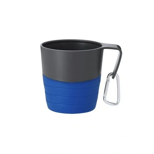 Taza plegable de silicona con mosquetón para fácil transporte ref 21567 - Azul