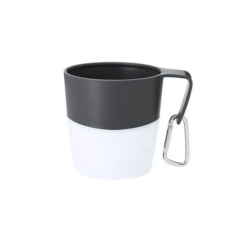 Taza plegable de silicona con mosquetón para fácil transporte ref 21567 - Blanco