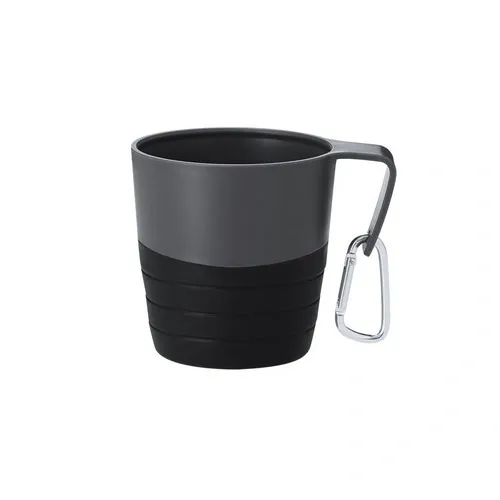 Taza plegable de silicona con mosquetón para fácil transporte ref 21567 - Negro