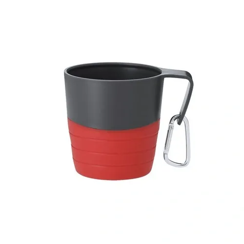 Taza plegable de silicona con mosquetón para fácil transporte ref 21567 - Rojo