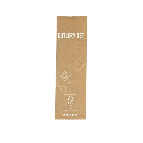 Set de cubiertos ecológicos 3 en 1 de madera natural ref 21573 - 03