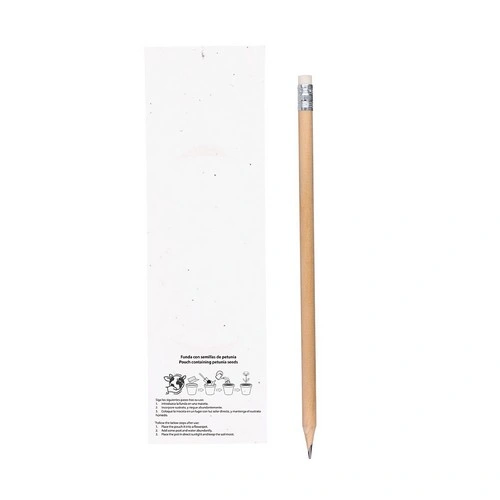 Lápiz Cilíndrico con Funda Papel Semilla de Petunia ref 21634