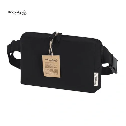 Riñonera rectangular de algodón reciclado con bolsillo ref 21653