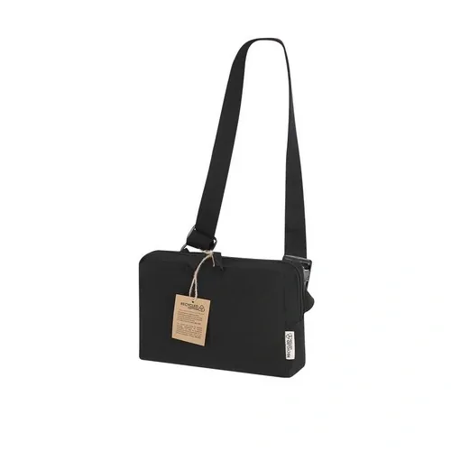 Riñonera rectangular de algodón reciclado con bolsillo ref 21653