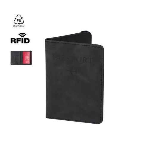 Funda para pasaporte con protección RFID y 6 compartimentos ref 21665 - 00