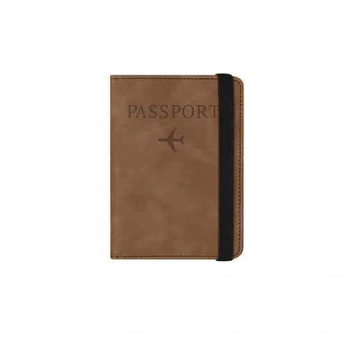 Funda para pasaporte con protección RFID y 6 compartimentos ref 21665 - Marron