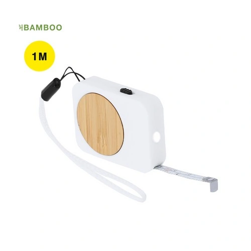 Flexómetro de bambú con luz LED integrada ref 21674