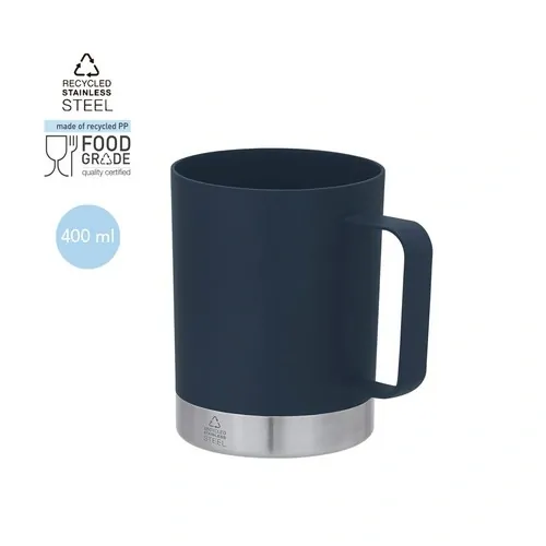 Taza reciclada de acero inoxidable y PP seguro ref 21703 - 00