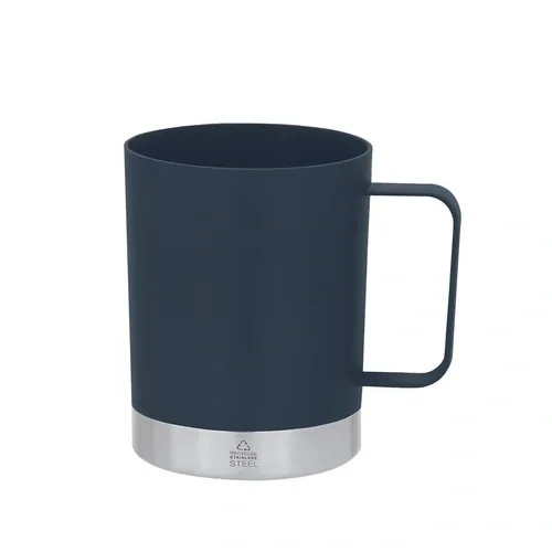 Taza reciclada de acero inoxidable y PP seguro ref 21703 - Marino