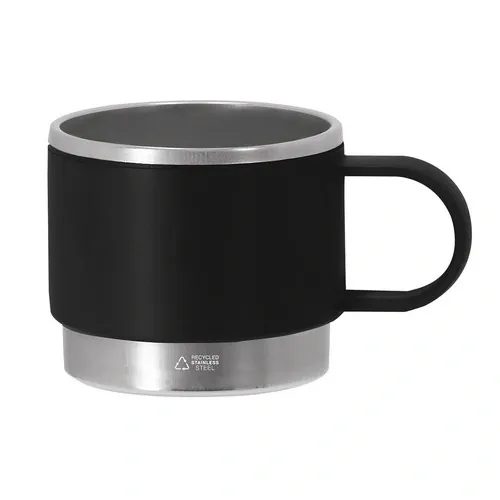 Taza de PP reciclado con base de acero inoxidable ref 21714 - Negro