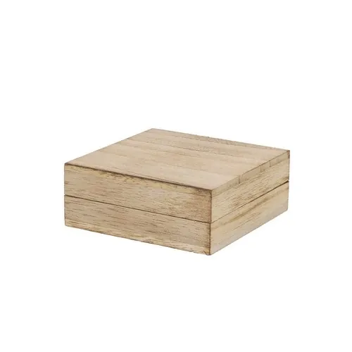 Caja de presentación de madera natural con cierre magnético ref 21733 - 01