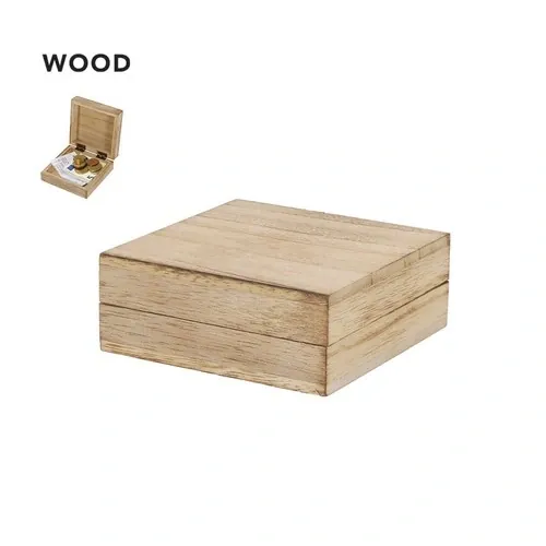 Caja de presentación de madera natural con cierre magnético ref 21733 - 04
