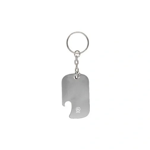 Llavero abridor en aluminio reciclado certificado ref 21757 - Plateado