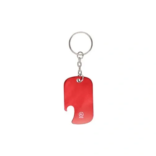 Llavero abridor en aluminio reciclado certificado ref 21757 - Rojo