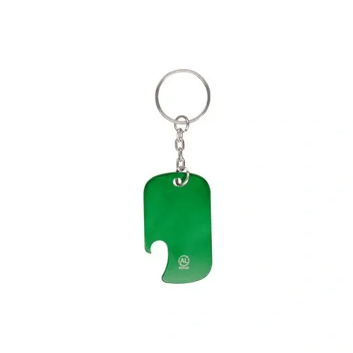 Llavero abridor en aluminio reciclado certificado ref 21757 - Verde
