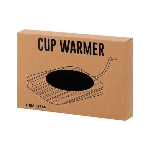 Calentador de tazas de bambú con conexión USB y Tipo C ref 21764