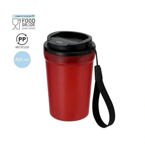 Vaso reciclado de 360 ml con tapa hermética ref 21779 - 08