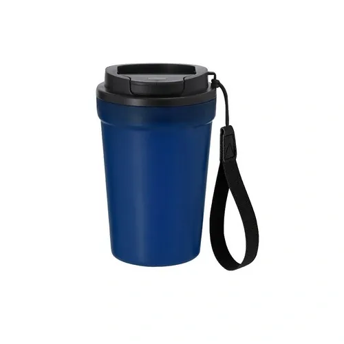 Vaso reciclado de 360 ml con tapa hermética ref 21779 - Azul
