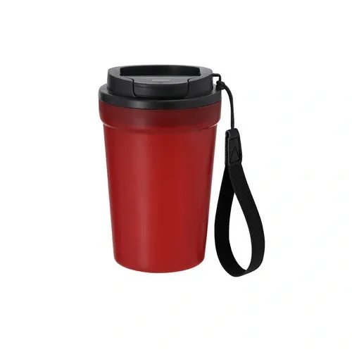 Vaso reciclado de 360 ml con tapa hermética ref 21779 - Rojo