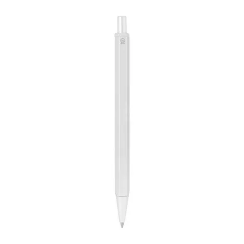 Bolígrafo elegante de aluminio reciclado con tinta azul ref 21787 - Blanco