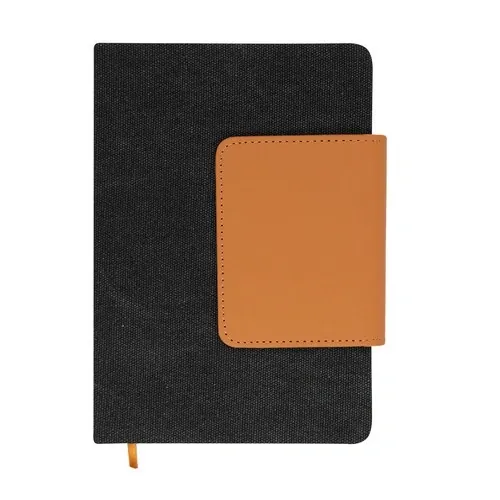 Bloc de notas A5 con cierre magnético y material reciclado ref 21791 - Negro