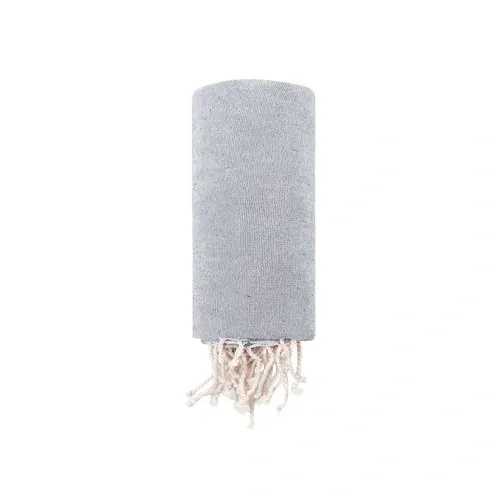 Pareo toalla de algodón reciclado y RPET sostenible ref 21796 - Gris