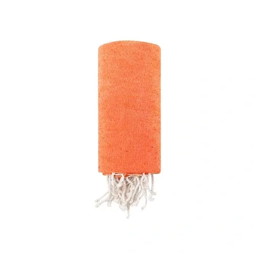 Pareo toalla de algodón reciclado y RPET sostenible ref 21796 - Naranja