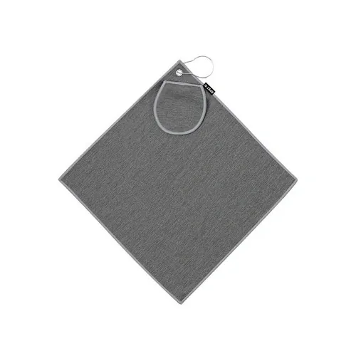 Toalla de golf RPET con doble textura y bolsillo ref 21800 - Gris